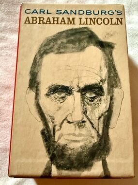 Vintage Carl Sandburg Abraham Lincoln 3-Volume Book Set with Slipcase+Bookmark